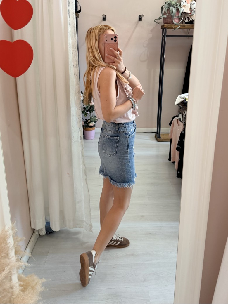 Gonna di jeans strappetti