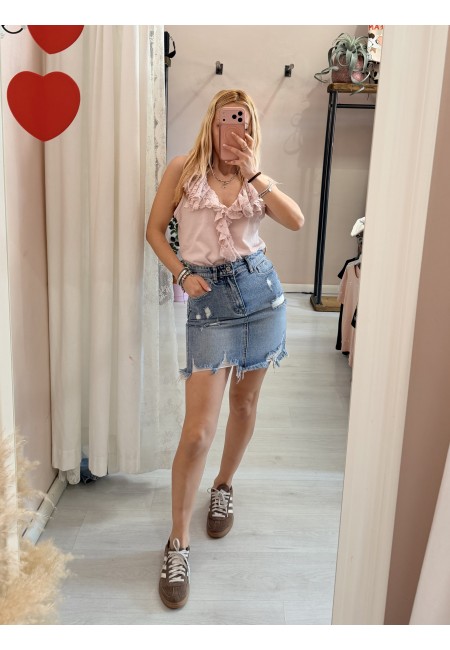 Gonna di jeans strappetti