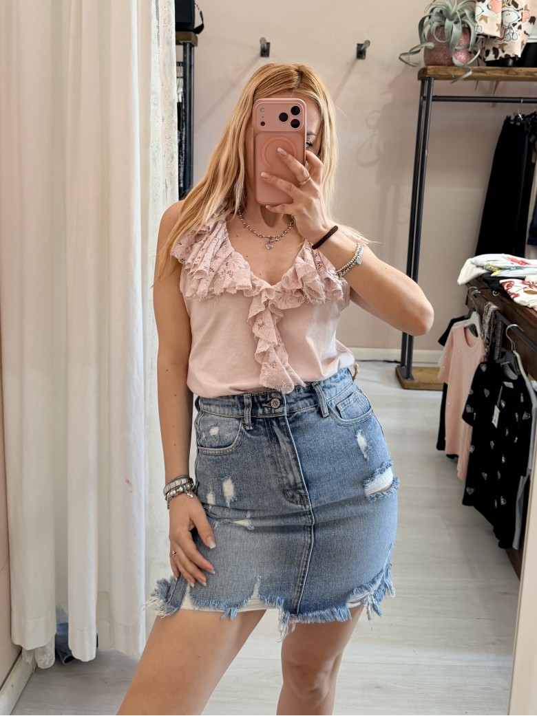Gonna di jeans strappetti