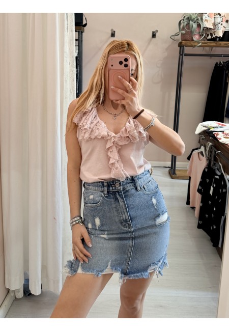 Gonna di jeans strappetti