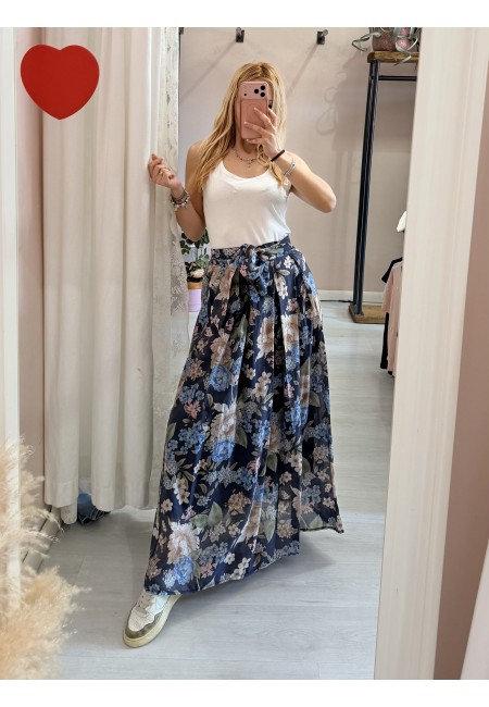Gonna lunga FLOREALE blu