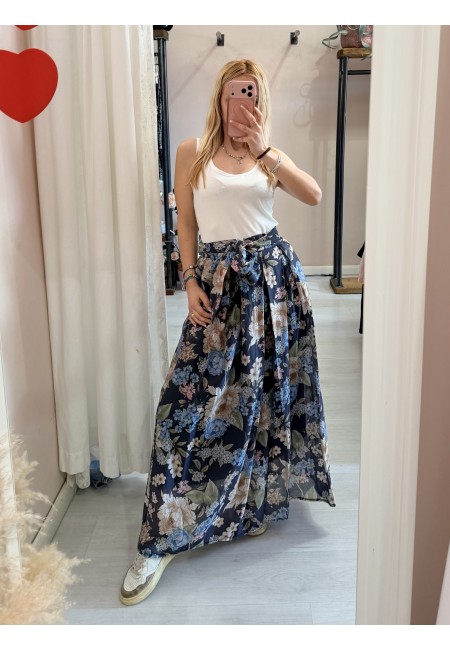 Gonna lunga FLOREALE blu