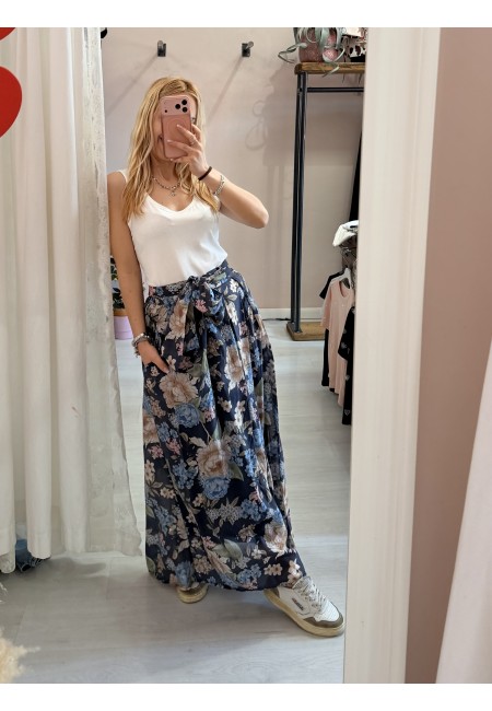 Gonna lunga FLOREALE blu