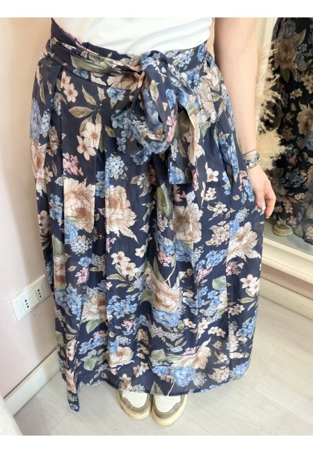 Gonna lunga FLOREALE blu