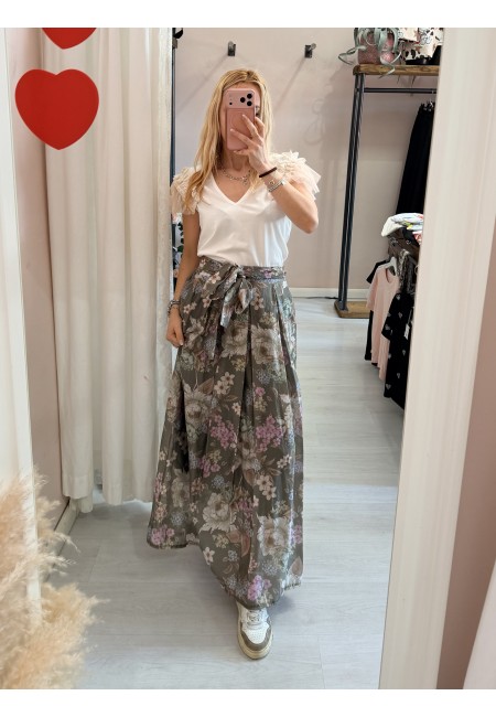 Gonna lunga FLOREALE verde