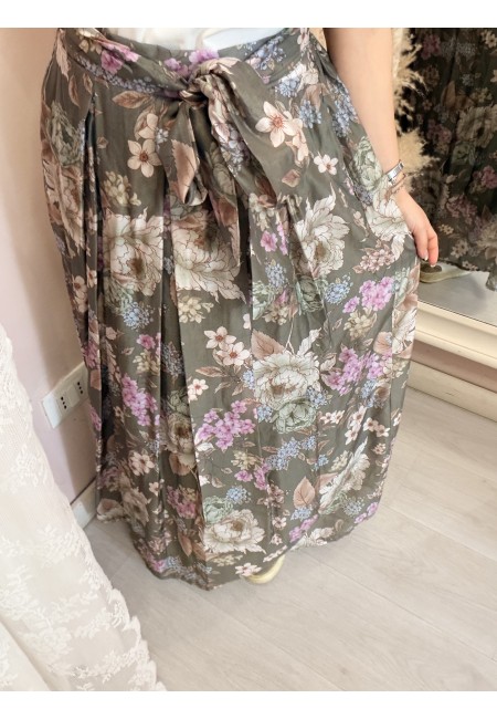 Gonna lunga FLOREALE verde