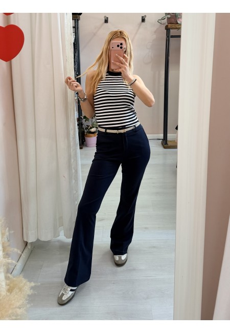 Pantaloni MERI a zampa blu