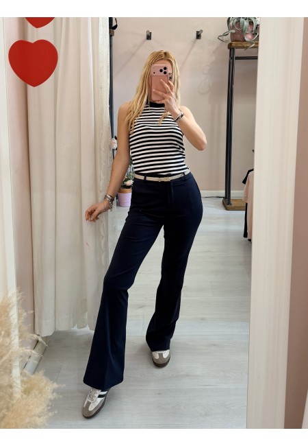 Pantaloni MERI a zampa blu