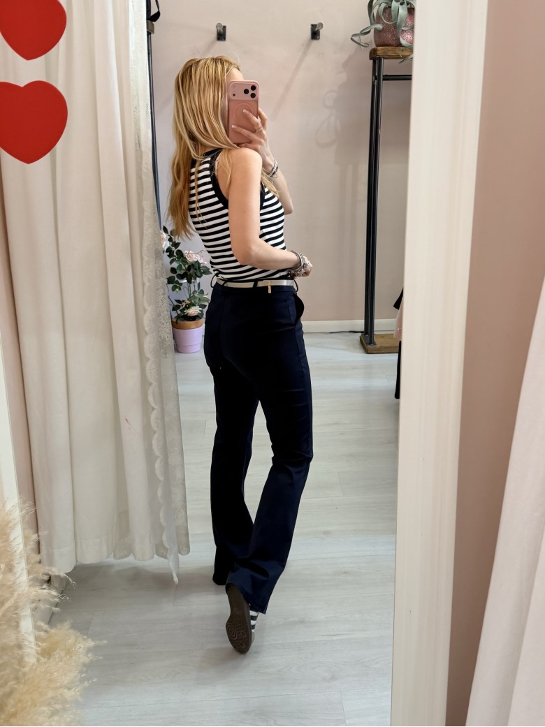 Pantaloni MERI a zampa blu