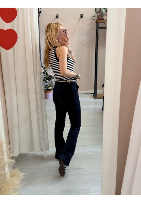 Pantaloni MERI a zampa blu