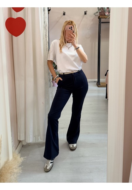 Pantaloni MERI a zampa blu