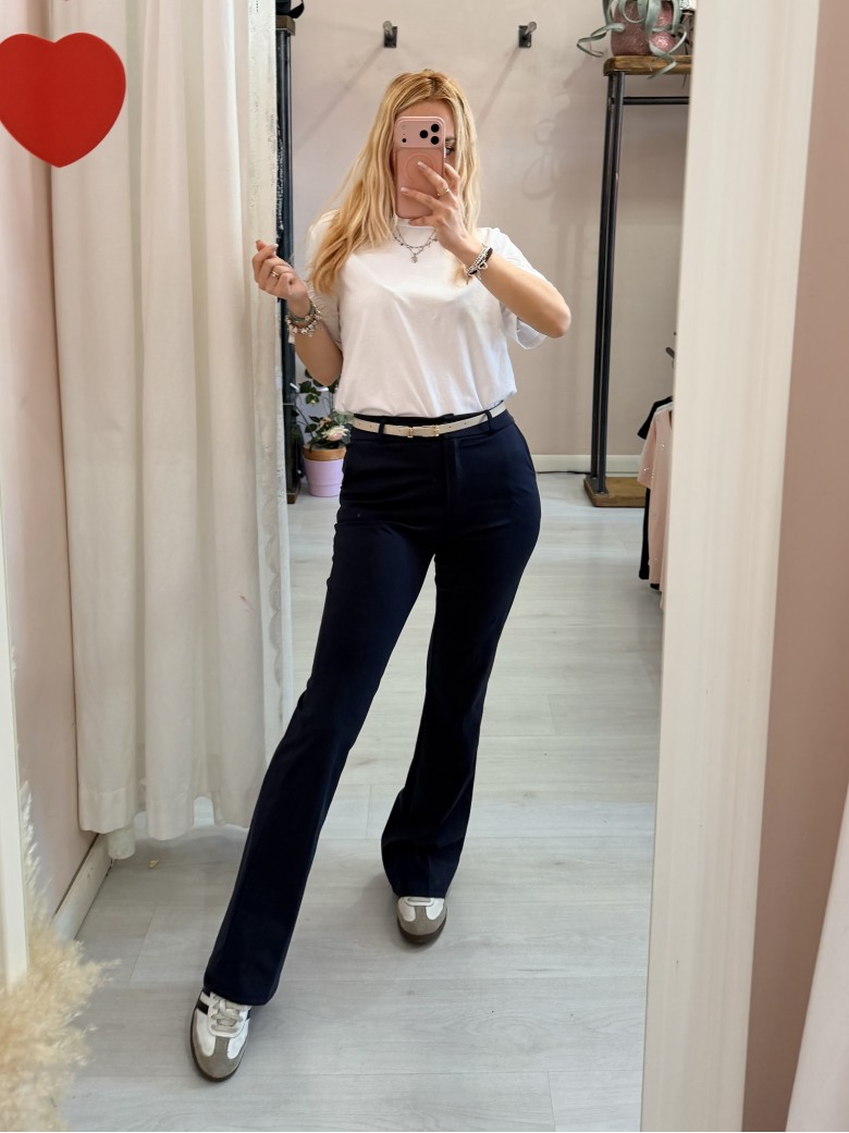 Pantaloni MERI a zampa blu