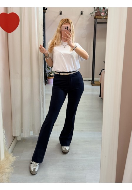 Pantaloni MERI a zampa blu