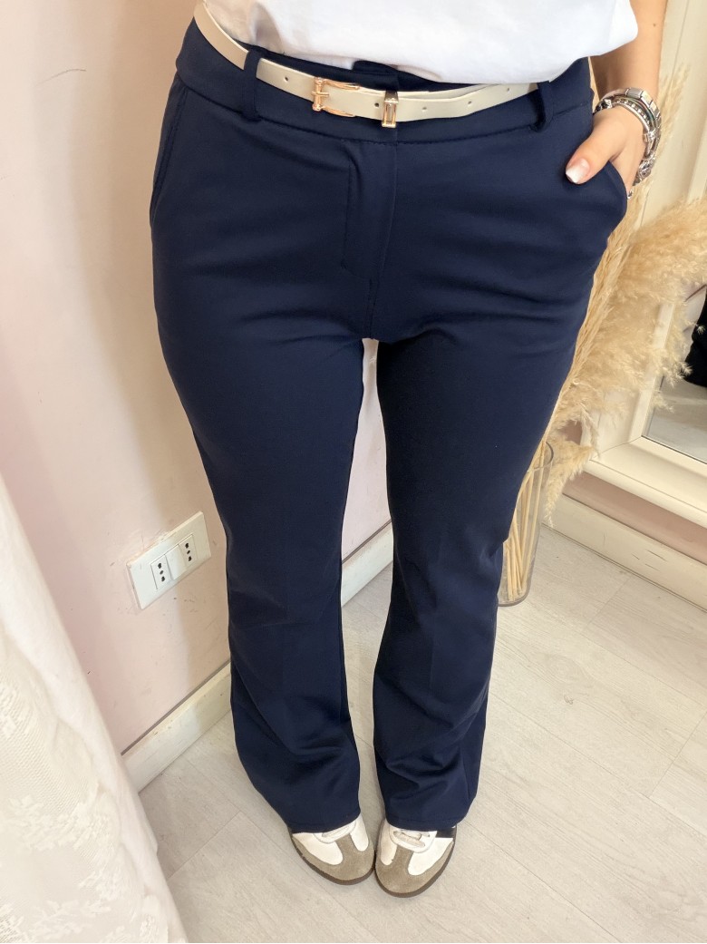 Pantaloni MERI a zampa blu