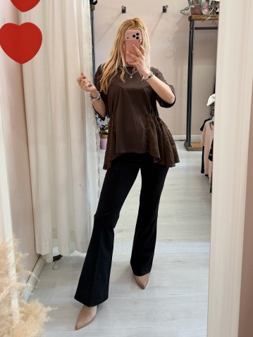 Maglia camilla choco con pizzo 2