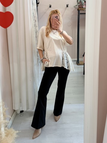 Pantaloni MERI a zampa neri 2