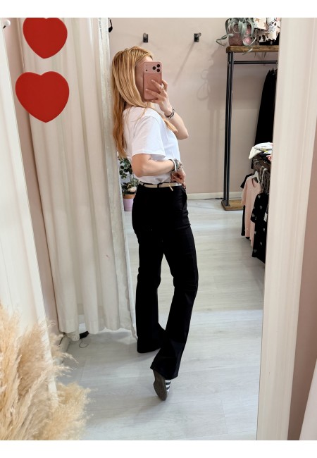 Pantaloni MERI a zampa neri