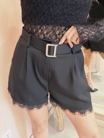 Pantaloncini VALERY con pizzo neri