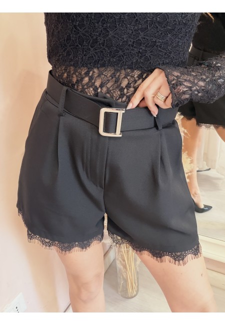 Pantaloncini VALERY con pizzo neri