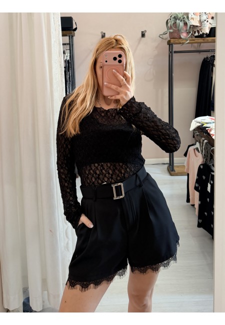 Pantaloncini VALERY con pizzo neri