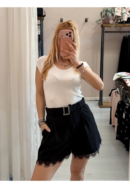 Pantaloncini VALERY con pizzo neri