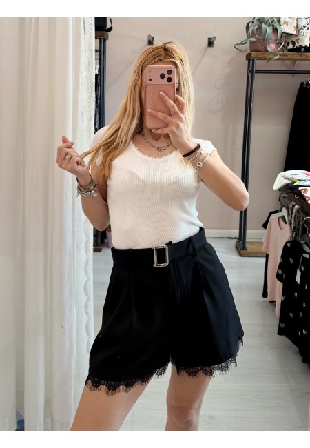 Pantaloncini VALERY con pizzo neri