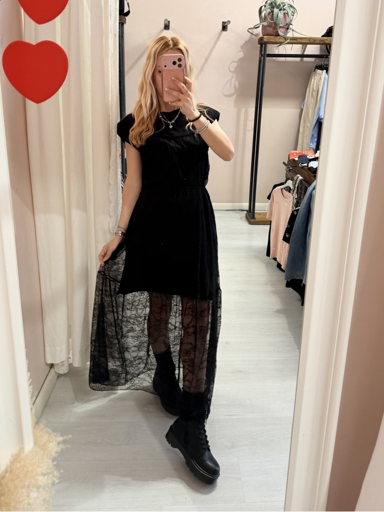 Vestito FIGO in pizzo nero