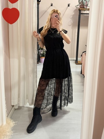 Vestito FIGO in pizzo nero