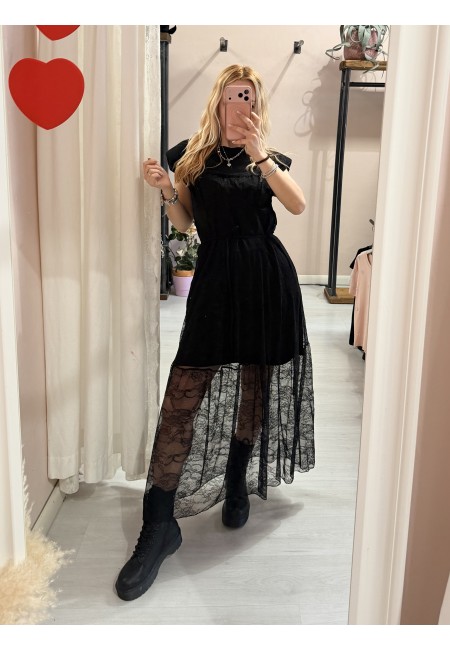 Vestito FIGO in pizzo nero
