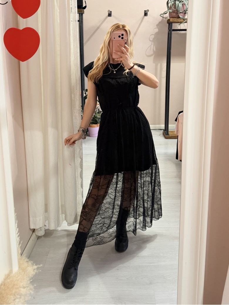 Vestito FIGO in pizzo nero