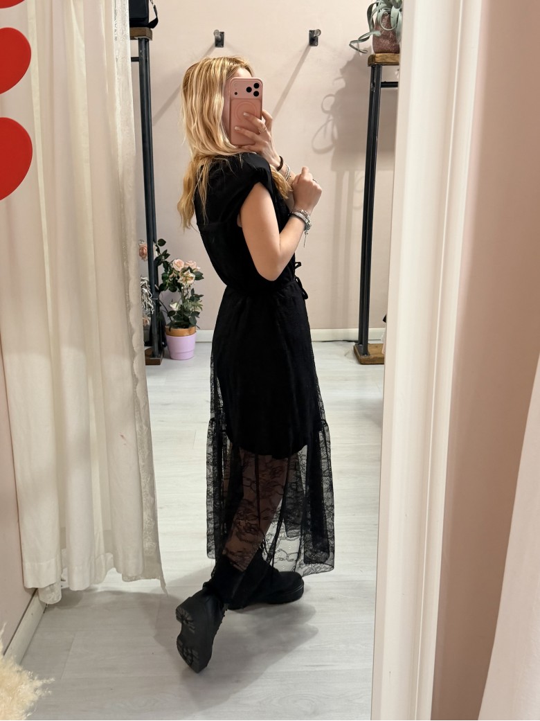 Vestito FIGO in pizzo nero