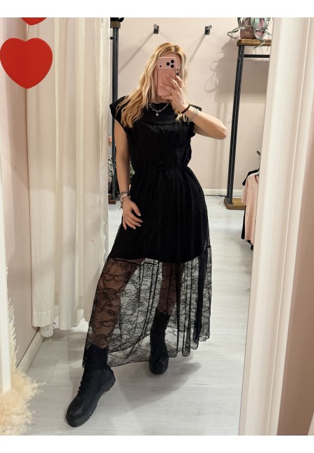 Vestito FIGO in pizzo nero