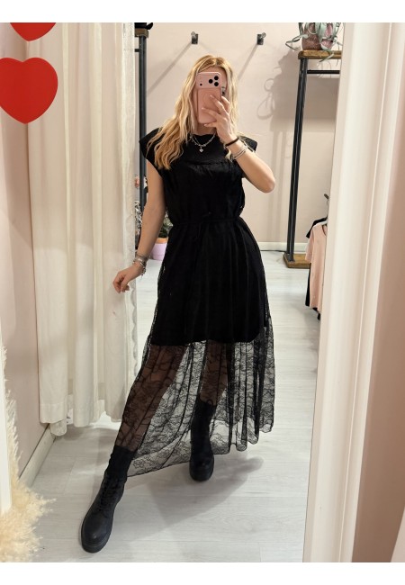 Vestito FIGO in pizzo nero