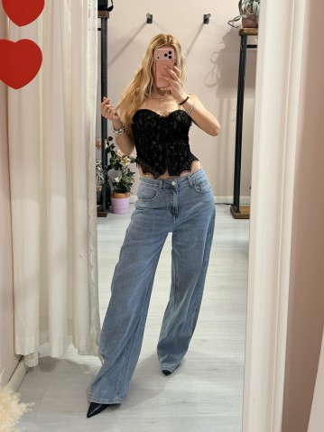 Corpetto in pizzo nero 2