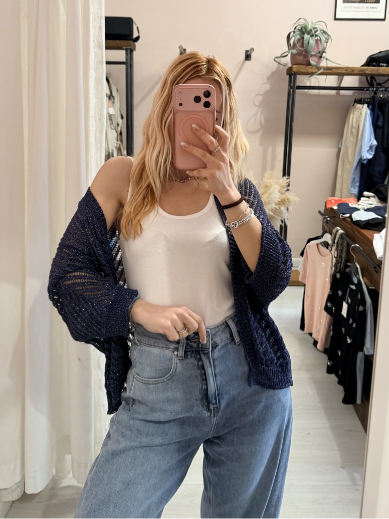 Giacchina cardigan LAURINA blu