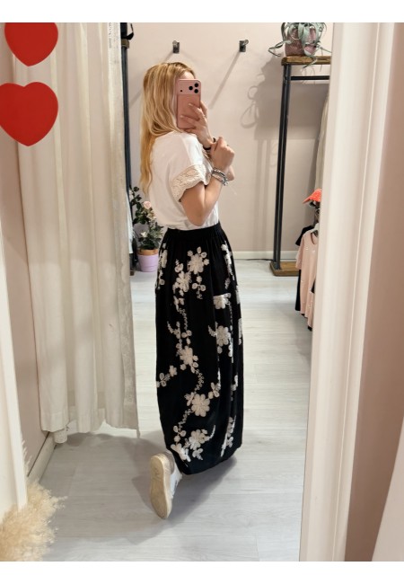 Gonna lunga RICAMI nera