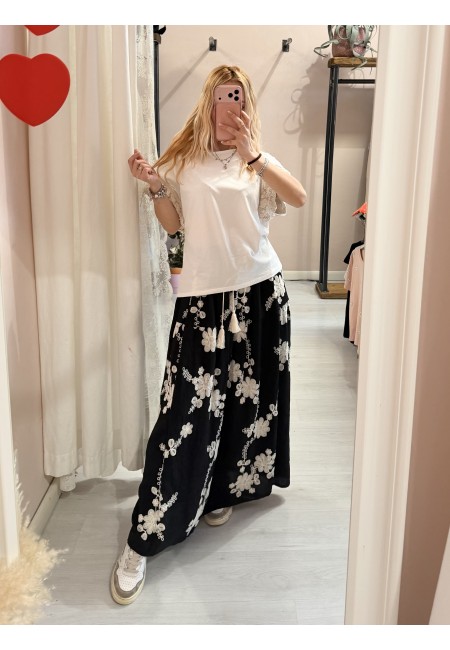 Gonna lunga RICAMI nera