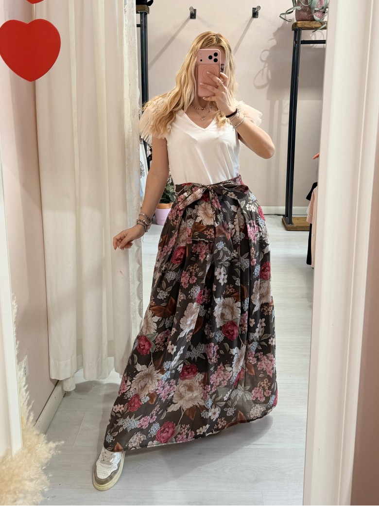 Maglia LUNA tulle scollo a v