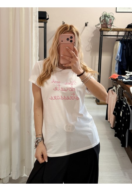 Maglia t shirt non mi dovete stressare rosa