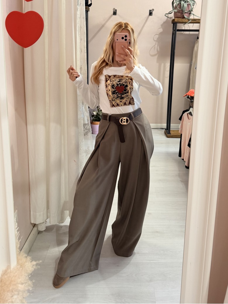 Maglia stampa Animalier BIANCA