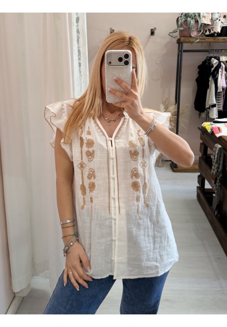 Maglia atena bianca e biscotto