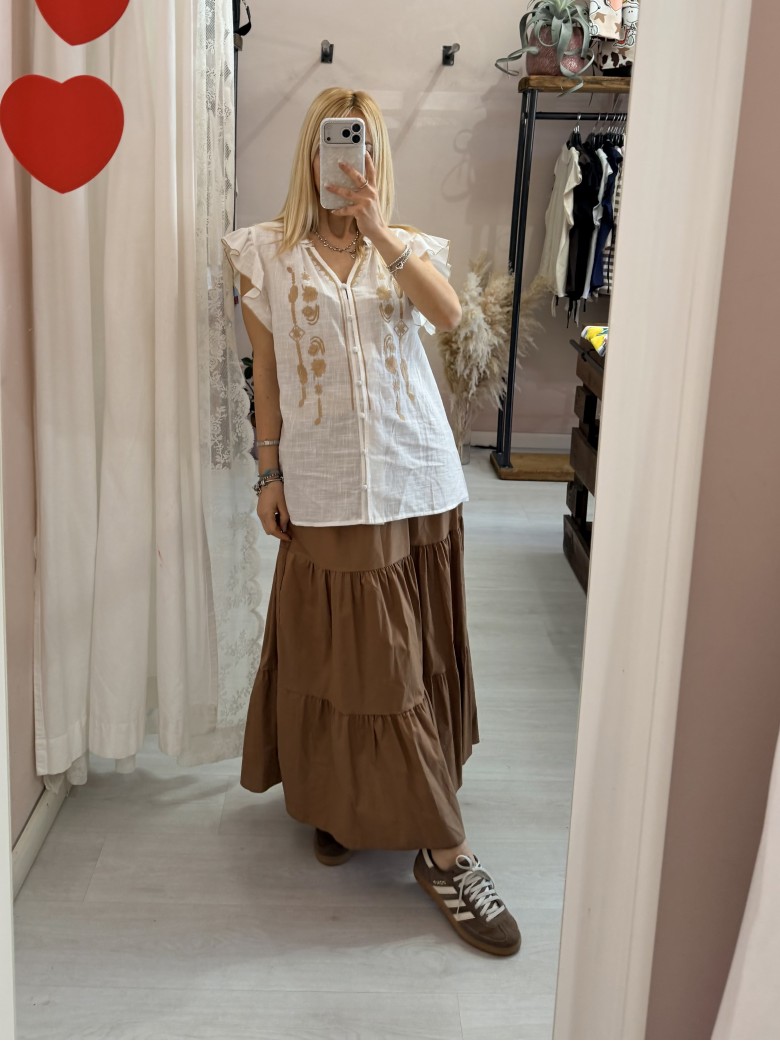 Maglia atena bianca e biscotto