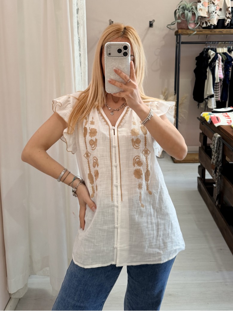 Maglia atena bianca e biscotto