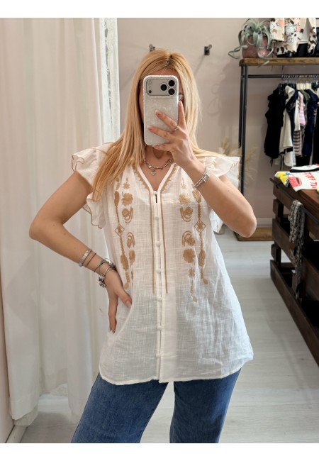 Maglia atena bianca e biscotto