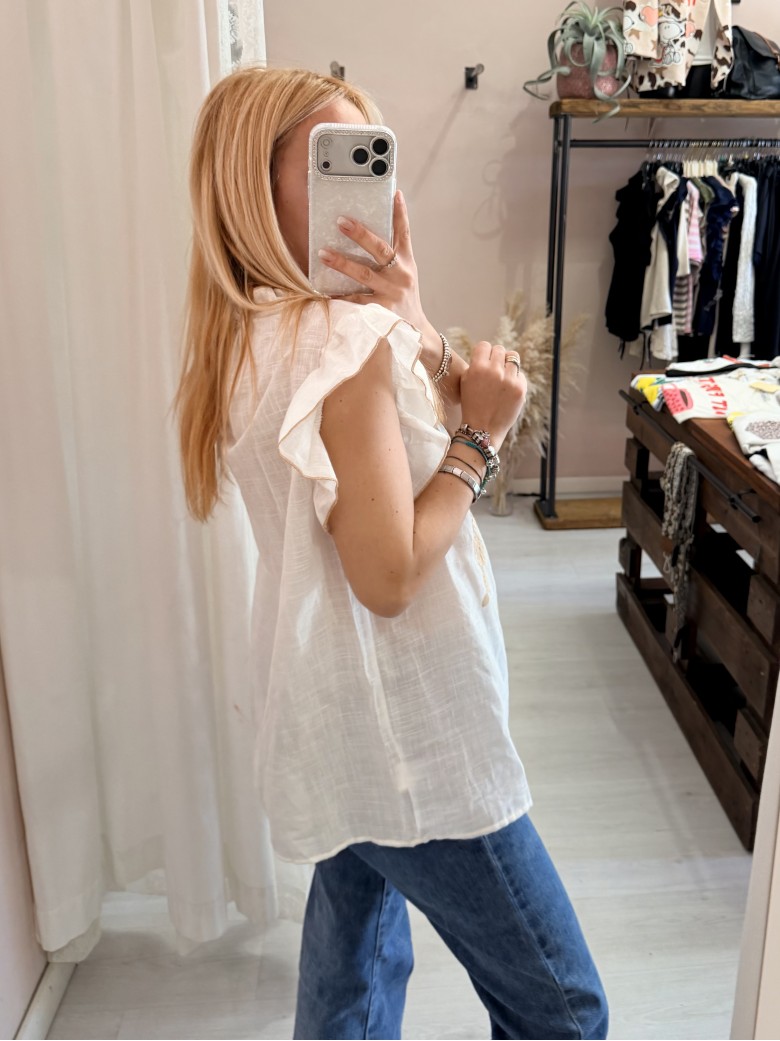 Maglia atena bianca e biscotto