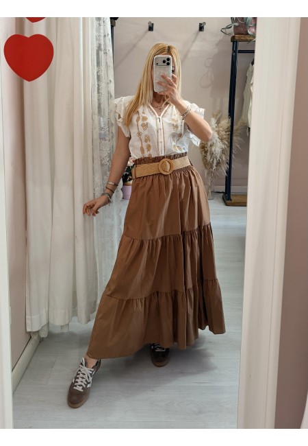 Gonna lunga biscotto in cotone