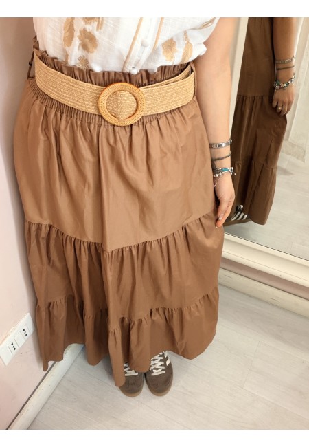 Gonna lunga biscotto in cotone