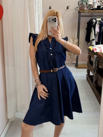 Vestito MAGGIO simil blu jeans in cotone