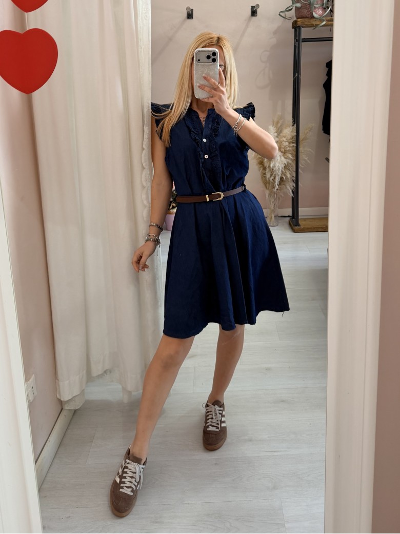 Vestito MAGGIO simil blu jeans in cotone