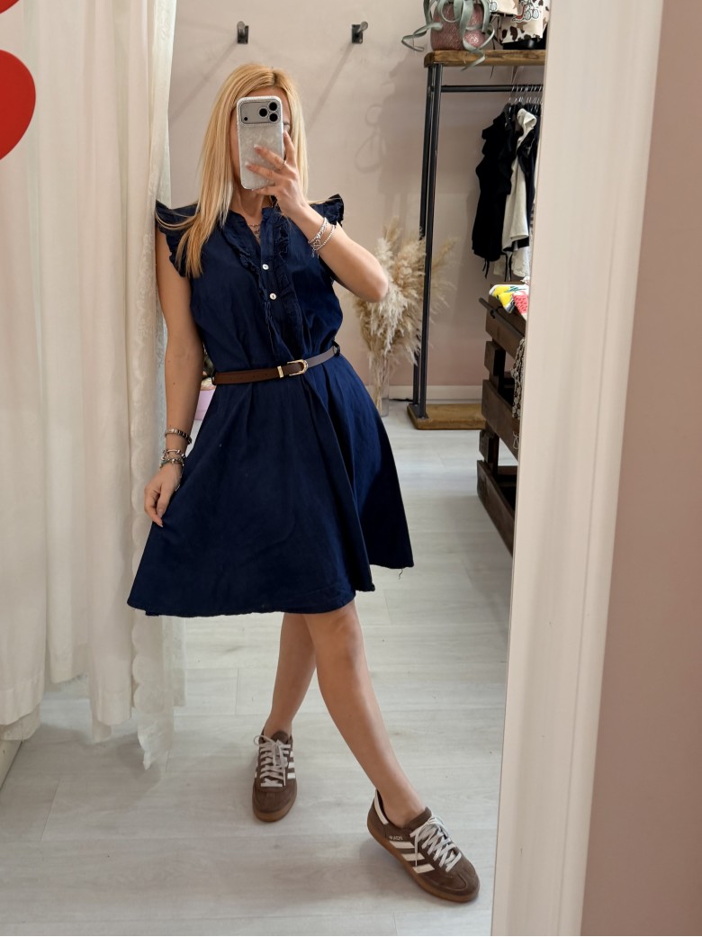 Vestito MAGGIO simil blu jeans in cotone